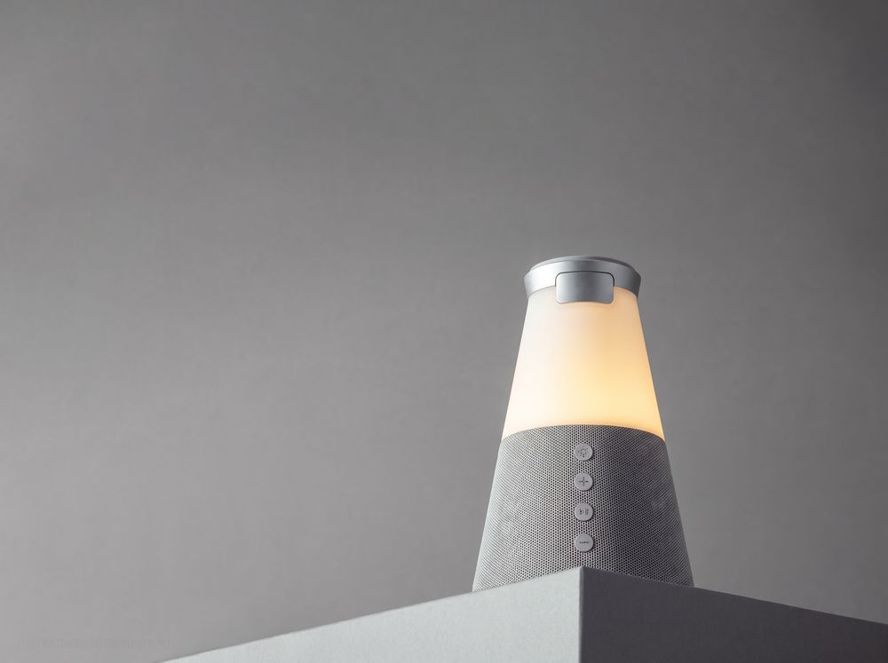 Bluetooth-колонка с беспроводной зарядкой и подсветкой Cone Sonance, серая