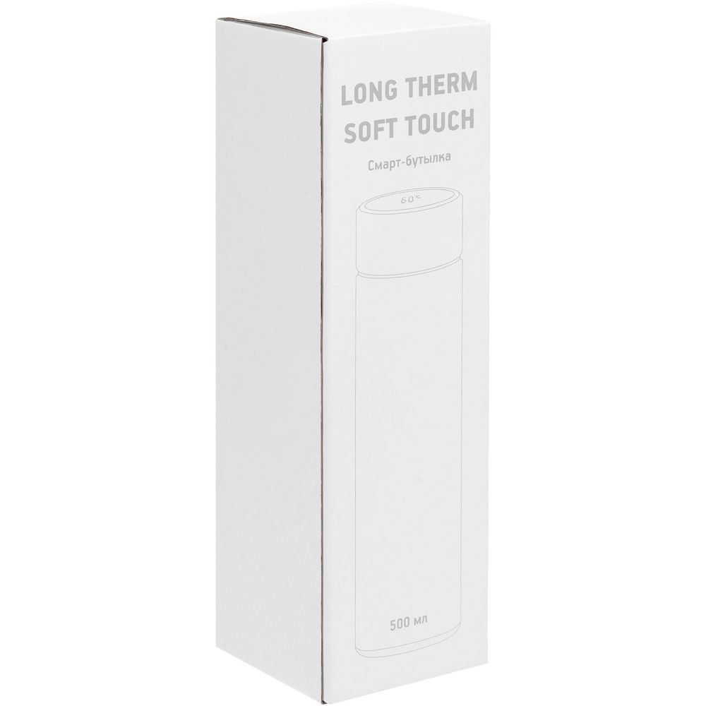 Смарт-бутылка с заменяемой батарейкой Long Therm Soft Touch, красная, без пакета