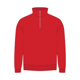 Толстовка на молнии унисекс FLOW, красная, размер 3XL/4XL
