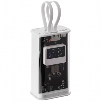 Аккумулятор c быстрой зарядкой Trellis Geek 10000 мАч, белый фото 