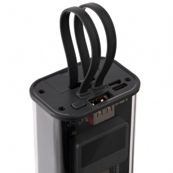 Аккумулятор c быстрой зарядкой Trellis Geek 10000 мАч, темно-серый фото 