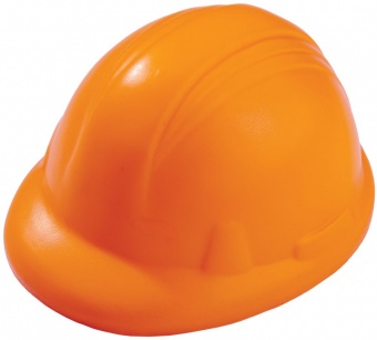 Антистресс «Каска», оранжевый фото 