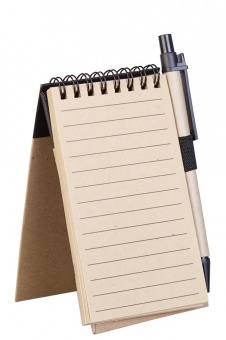 Блокнот на кольцах Eco Note с ручкой, черный фото 