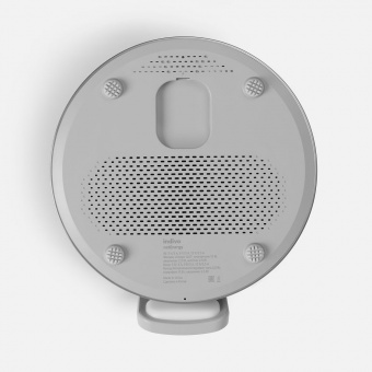 Bluetooth-колонка с беспроводной зарядкой и часами netEnergy, серая фото 