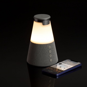 Bluetooth-колонка с беспроводной зарядкой и подсветкой Cone Sonance, серая фото 