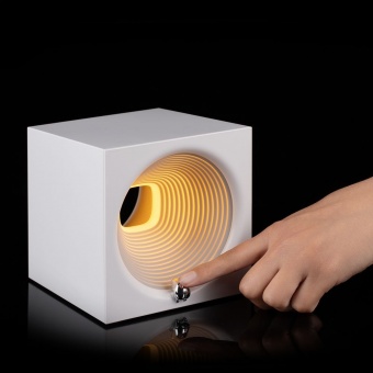 Bluetooth-колонка с подсветкой Volumetric, белая фото 