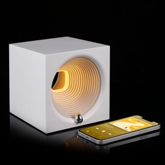 Bluetooth-колонка с подсветкой Volumetric, белая фото 