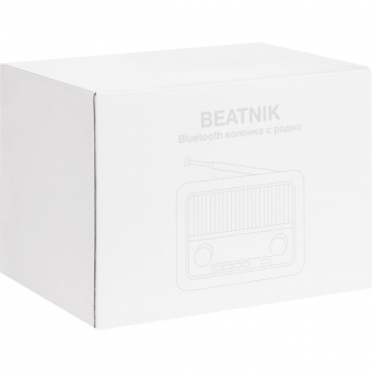 Bluetooth-колонка с радио Beatnik, коричневая фото 