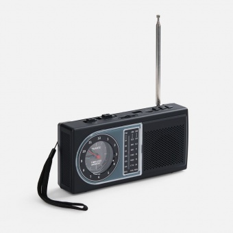 Bluetooth-колонка с радио Comradio, черная фото 