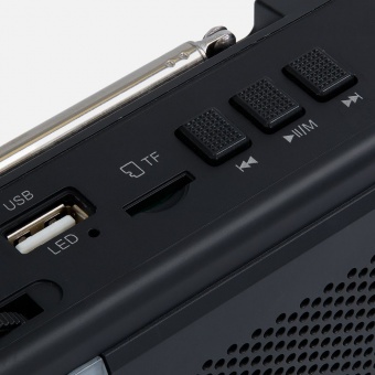Bluetooth-колонка с радио Comradio, черная фото 