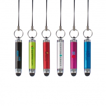Брелок для ключей с ручкой-стилусом, салатовый фото 