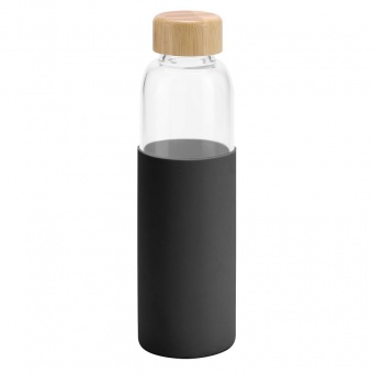 Бутылка для воды Dakar, прозрачная с черным фото 