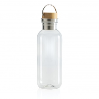 Бутылка для воды из rPET GRS с крышкой из бамбука FSC, 680 мл фото 