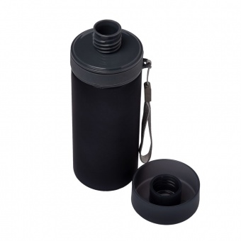 Бутылка для воды Simple, черная фото 