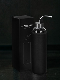 Бутылка для воды Sleeve Ace, черная фото 