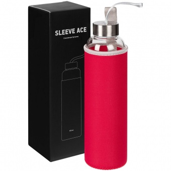 Бутылка для воды Sleeve Ace, красная фото 