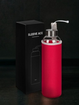 Бутылка для воды Sleeve Ace, красная фото 