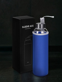Бутылка для воды Sleeve Ace, синяя фото 