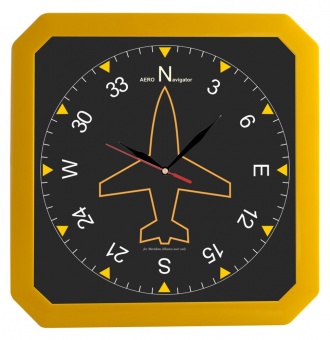 Часы настенные «Квадро», желтые фото 
