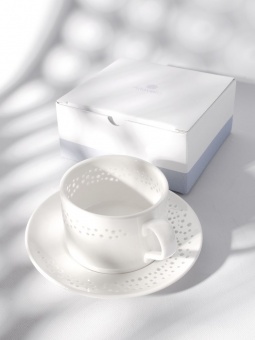 Чайная пара Coralli Luziano, белая фото 