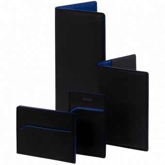 Чехол для пропуска Multimo, черный с синим фото 
