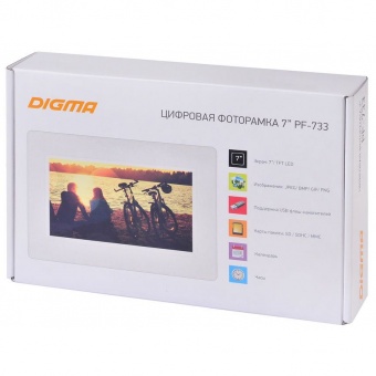 Цифровая фоторамка Digma PF-733, белая фото 