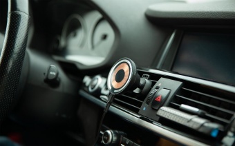 Держатель для смартфона Cooper Auto Wireless с беспроводной зарядкой, черный фото 