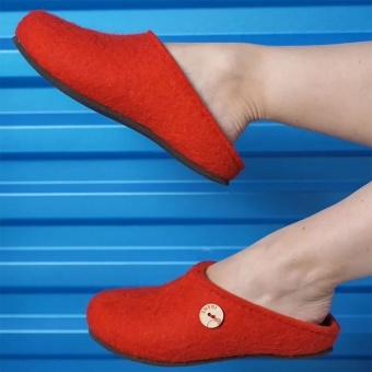 Домашние валенки Step, красные фото 3