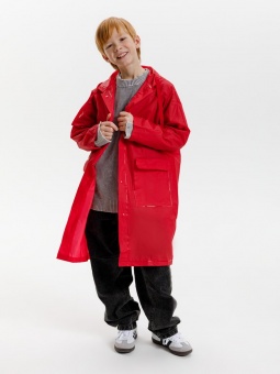 Дождевик детский RainDrop Kids, красный фото 11