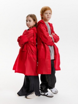 Дождевик детский RainDrop Kids, красный фото 4