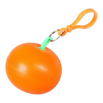 Дождевик в футляре «Фрукт», оранжевый мандарин фото 