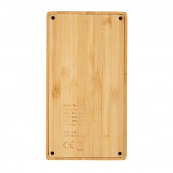 Экологичный внешний аккумулятор Bamboo, 4000 mAh фото 