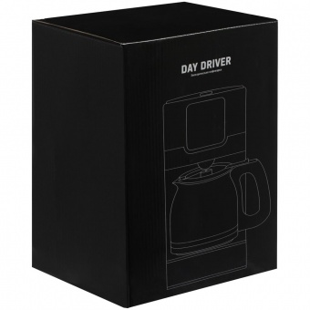 Электрическая кофеварка DayDriver, черно-серебристая фото 