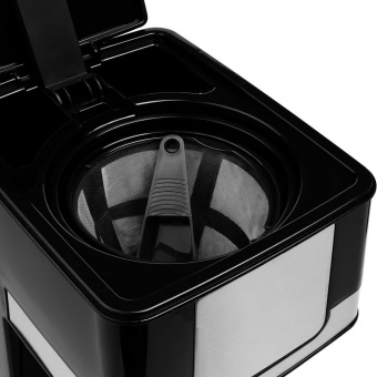 Электрическая кофеварка DayDriver, черно-серебристая фото 