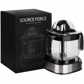 Электрическая соковыжималка для цитрусовых Source Force, серебристо-черная фото 