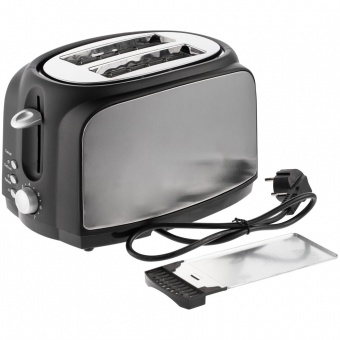 Электрический тостер Postre, серебристо-черный фото 