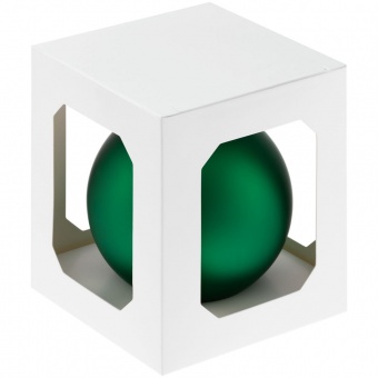 Елочный шар Finery Matt, 10 см, матовый зеленый фото 