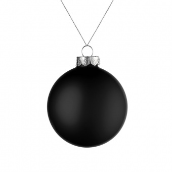 Елочный шар Finery Matt, 8 см, матовый черный фото 