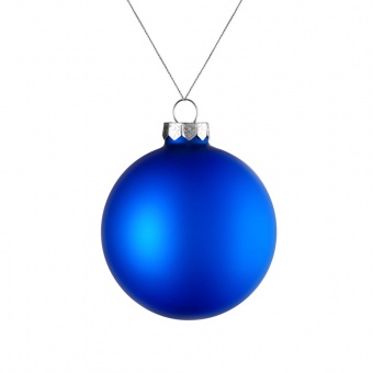 Елочный шар Finery Matt, 8 см, матовый синий фото 