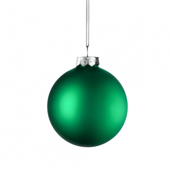 Елочный шар Finery Matt, 8 см, матовый зеленый фото 