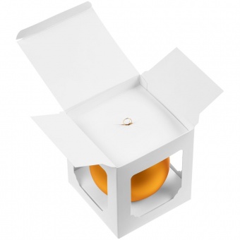 Елочный шар Gala Matt в коробке, 8,5 см, золотистый фото 