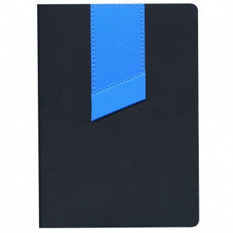 Ежедневник Bookmark, недатированный, черный с голубым фото 