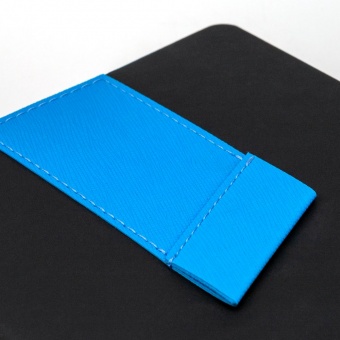 Ежедневник Bookmark, недатированный, черный с голубым фото 