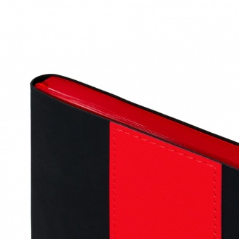 Ежедневник Bookmark, недатированный, черный с красным фото 