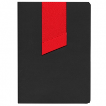 Ежедневник Bookmark, недатированный, черный с красным фото 