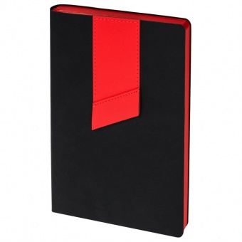 Ежедневник Bookmark, недатированный, черный с красным фото 