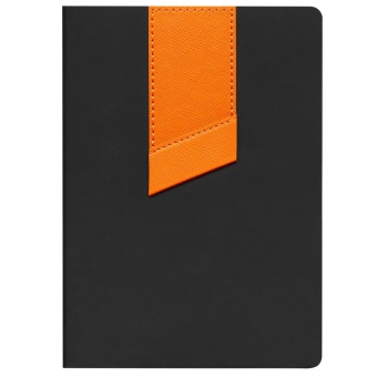 Ежедневник Bookmark, недатированный, черный с оранжевым фото 