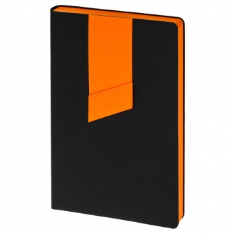 Ежедневник Bookmark, недатированный, черный с оранжевым фото 