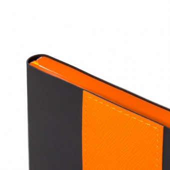 Ежедневник Bookmark, недатированный, черный с оранжевым фото 