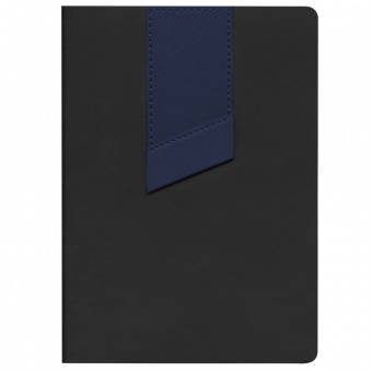 Ежедневник Bookmark, недатированный, черный с синим фото 